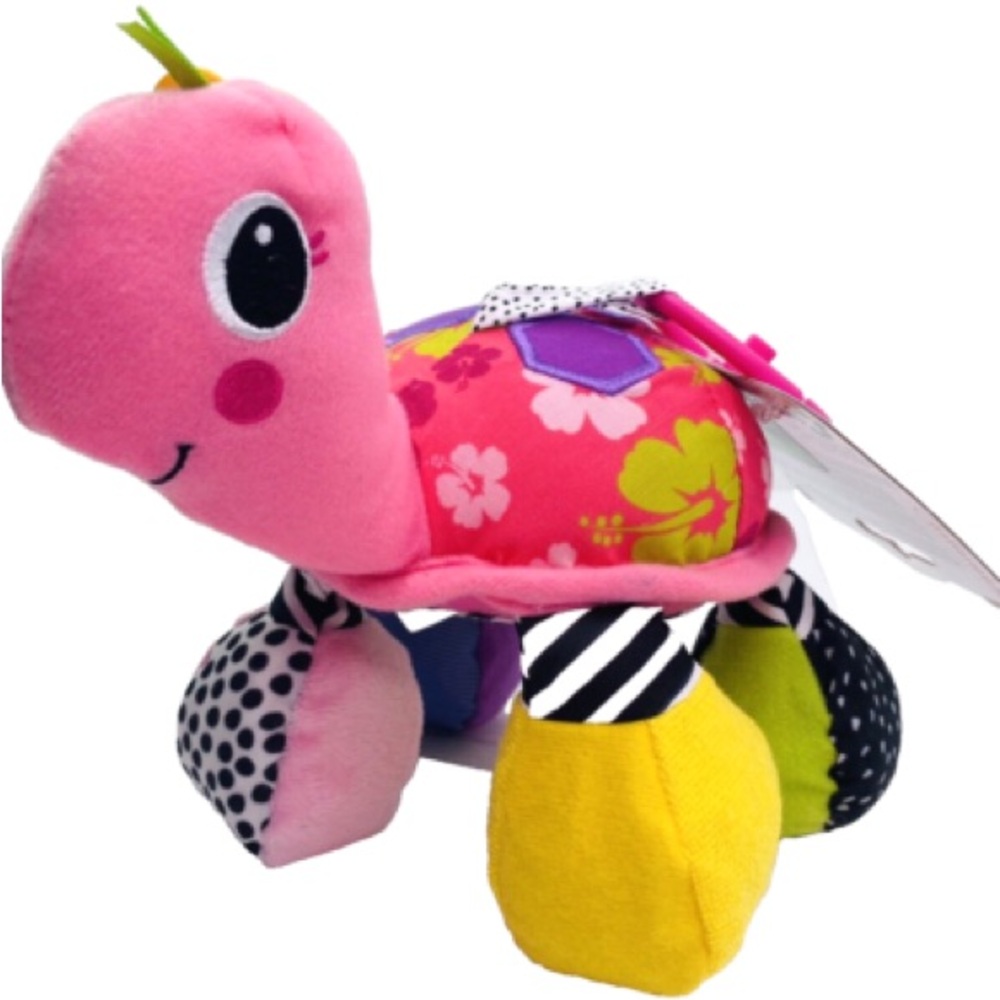 Infantino Pink and Black Plush Toy